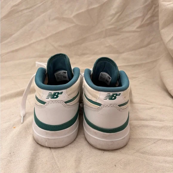 New Balance NB Numeric Franky Villani 417 White and Vintage Teal Sneakers - Picture 4 of 5